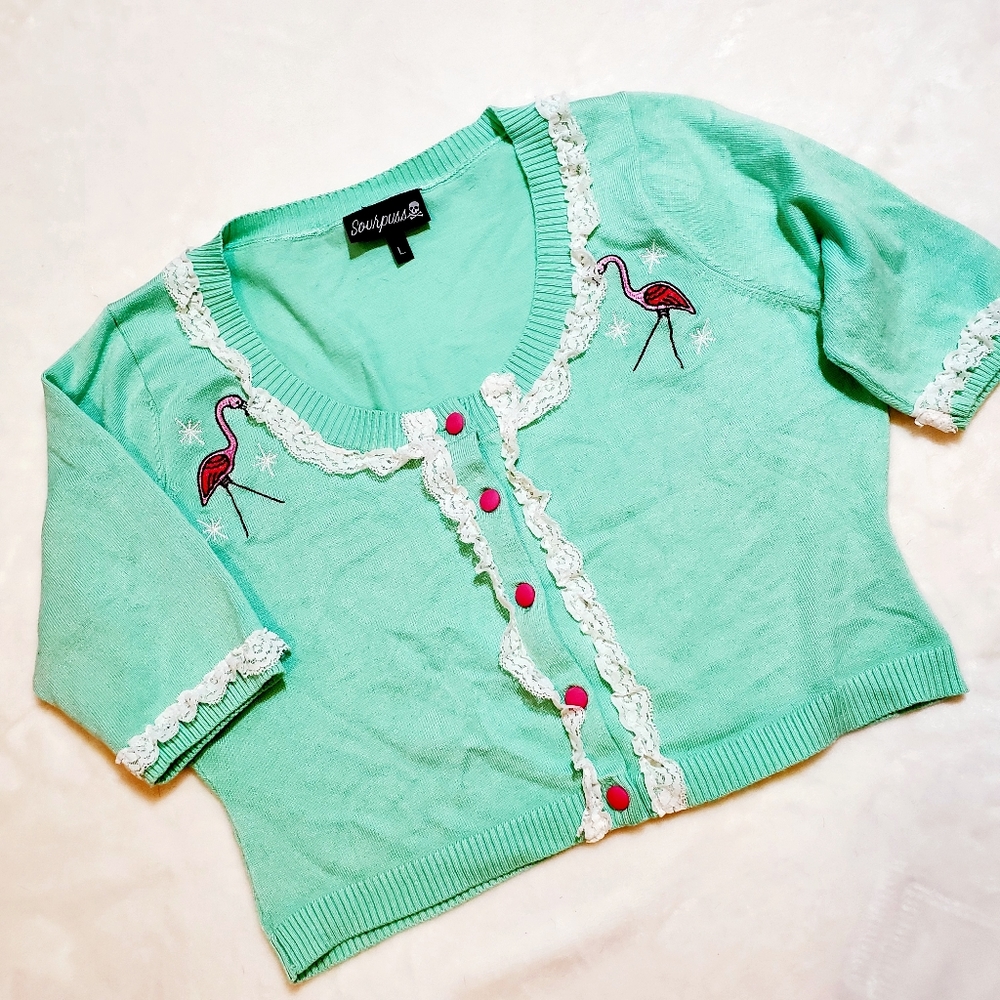 Sourness Flamingo Cardigan
